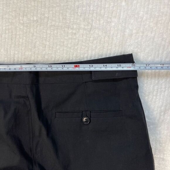 Helmut Lang Black Relaxed Cotton Pleated Soft Poplin Chino Shorts Size 6 - Picture 8 of 9
